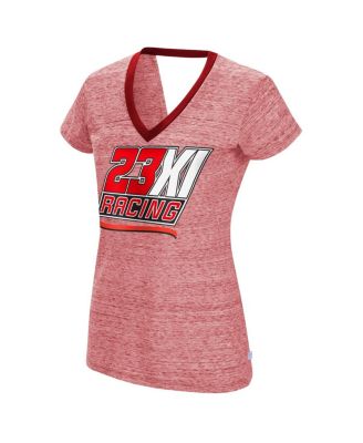 Women's Heather Red 23XI Racing Halftime Back Wrap T-shirt