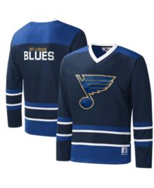 Fanatics Branded Jordan Binnington Blue St. Louis Blues Name And Number  Tri-blend Raglan 3/4-sleeve T-shirt for Men