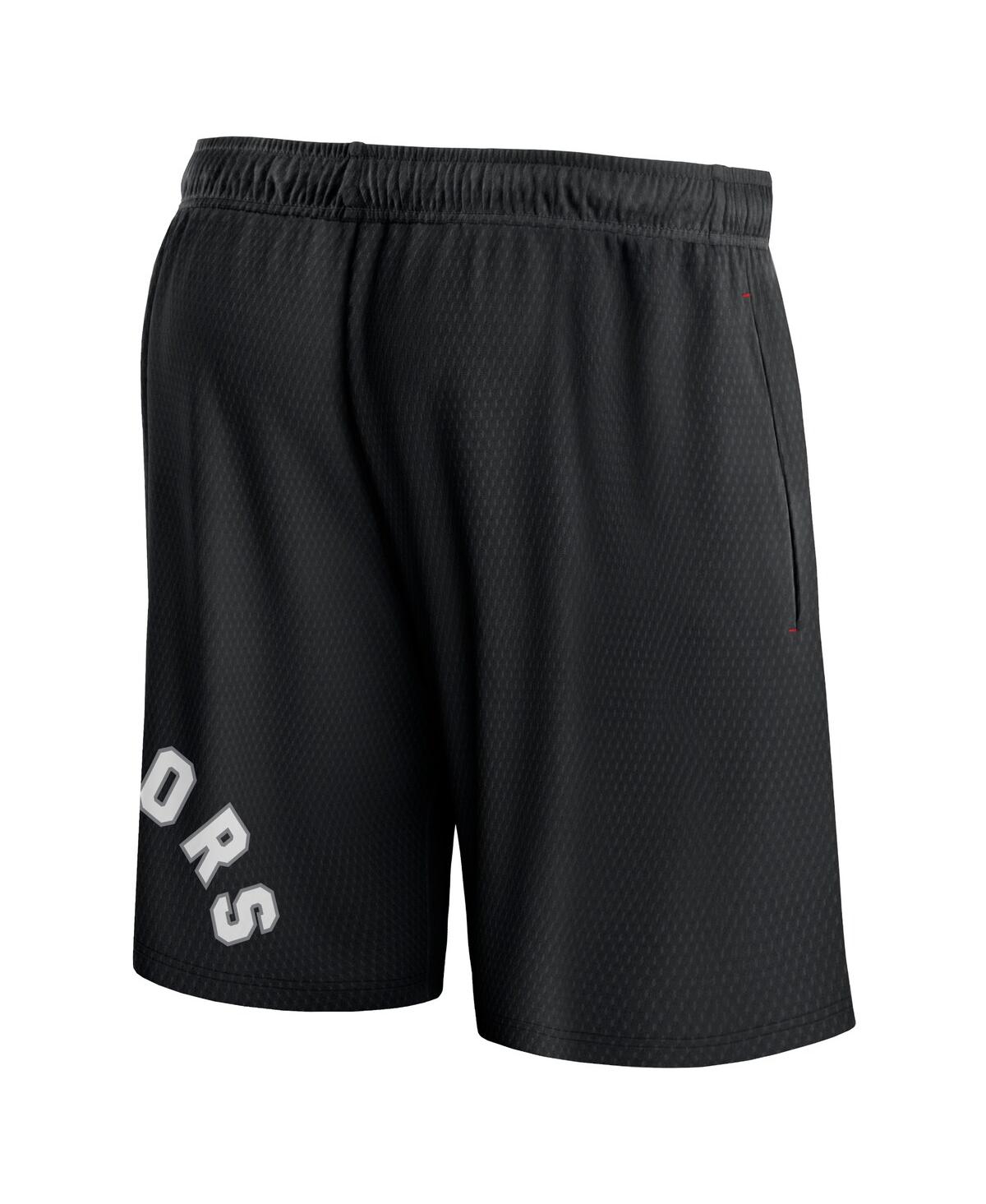 Shop Fanatics Men's  Black Toronto Raptors Free Throw Mesh Shorts