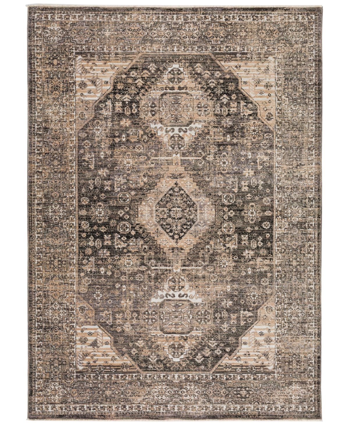 D Style Sergey Sgy2 7'10" X 10' Area Rug In Charcoal