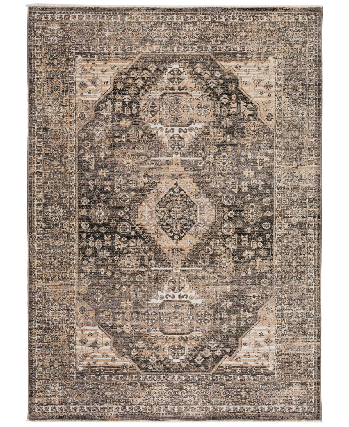D Style Sergey SGY2 7'10in x 10' Area Rug - Charcoal