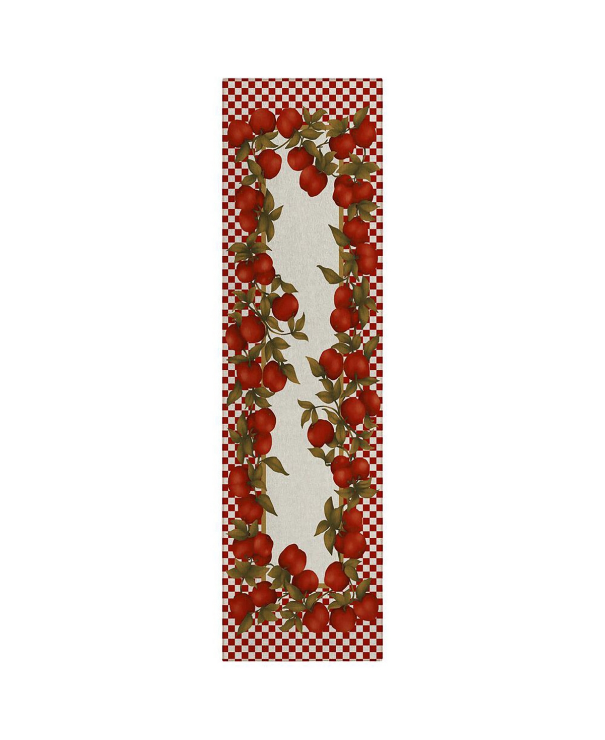 D Style Vertes Kitchen Vrt9 2'3" X 7'6" Runner Area Rug In Red