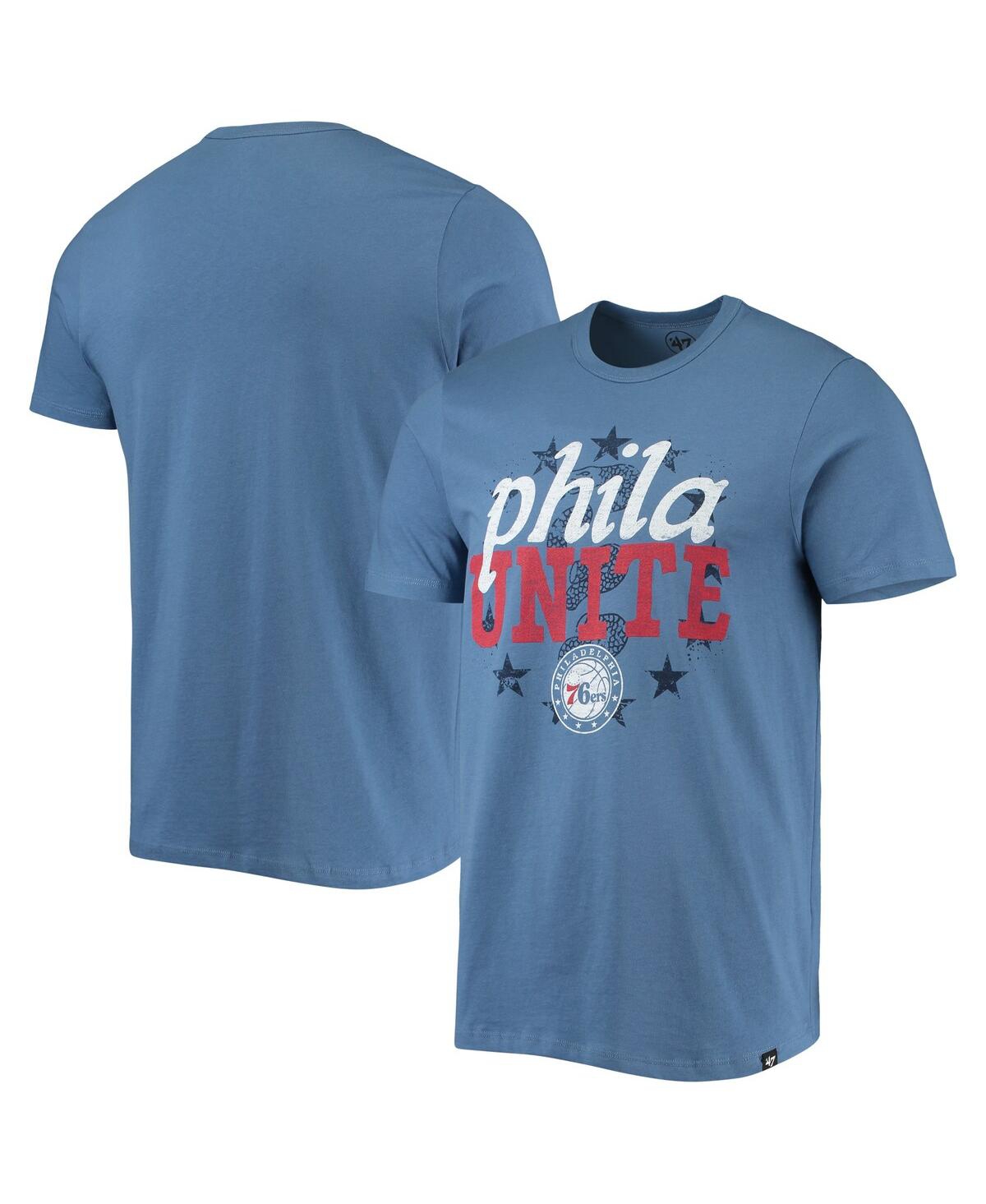 47 Brand Men's ' Royal Philadelphia 76ers Hometown Regional Phila Unite T-shirt