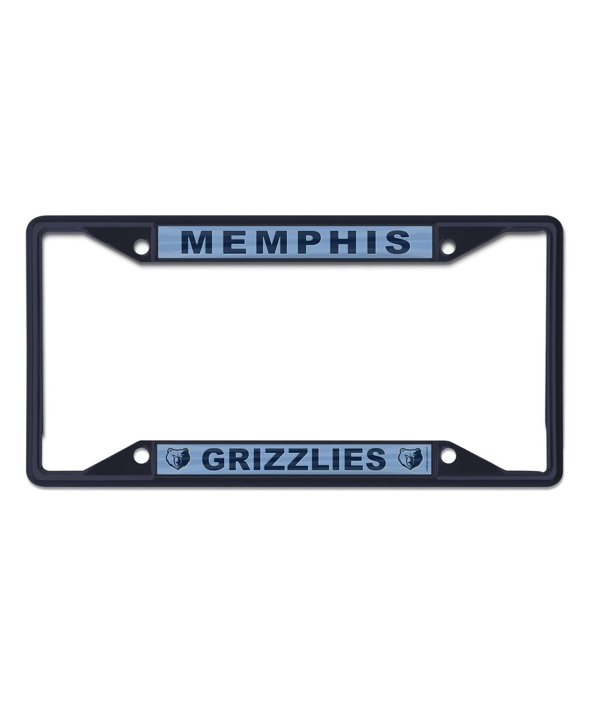 Wincraft Memphis Grizzlies Chrome Color License Plate Frame In Navy