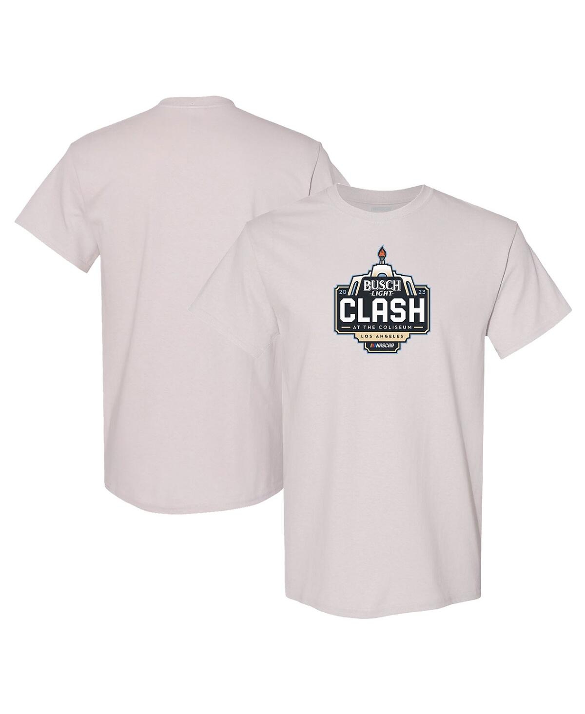 Shop Checkered Flag Sports Men's  Cream 2023 Busch Light Class At The Coliseum T-shirt