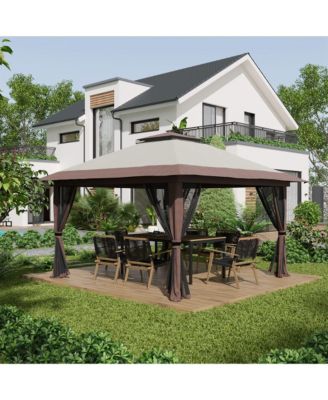 13' x 13' Pop Up Canopy w/ Netting, Weight Bags, Light