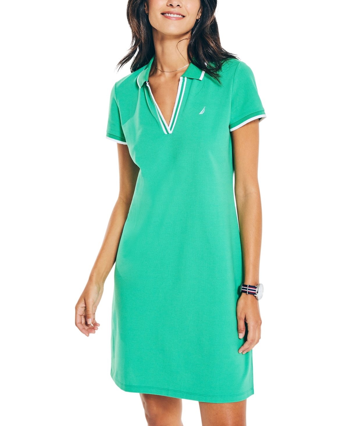 knee length dresses for ladies Nautica Stripe Midi main image 1