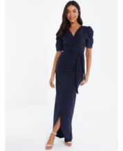 Macy's navy blue formal dress on sale