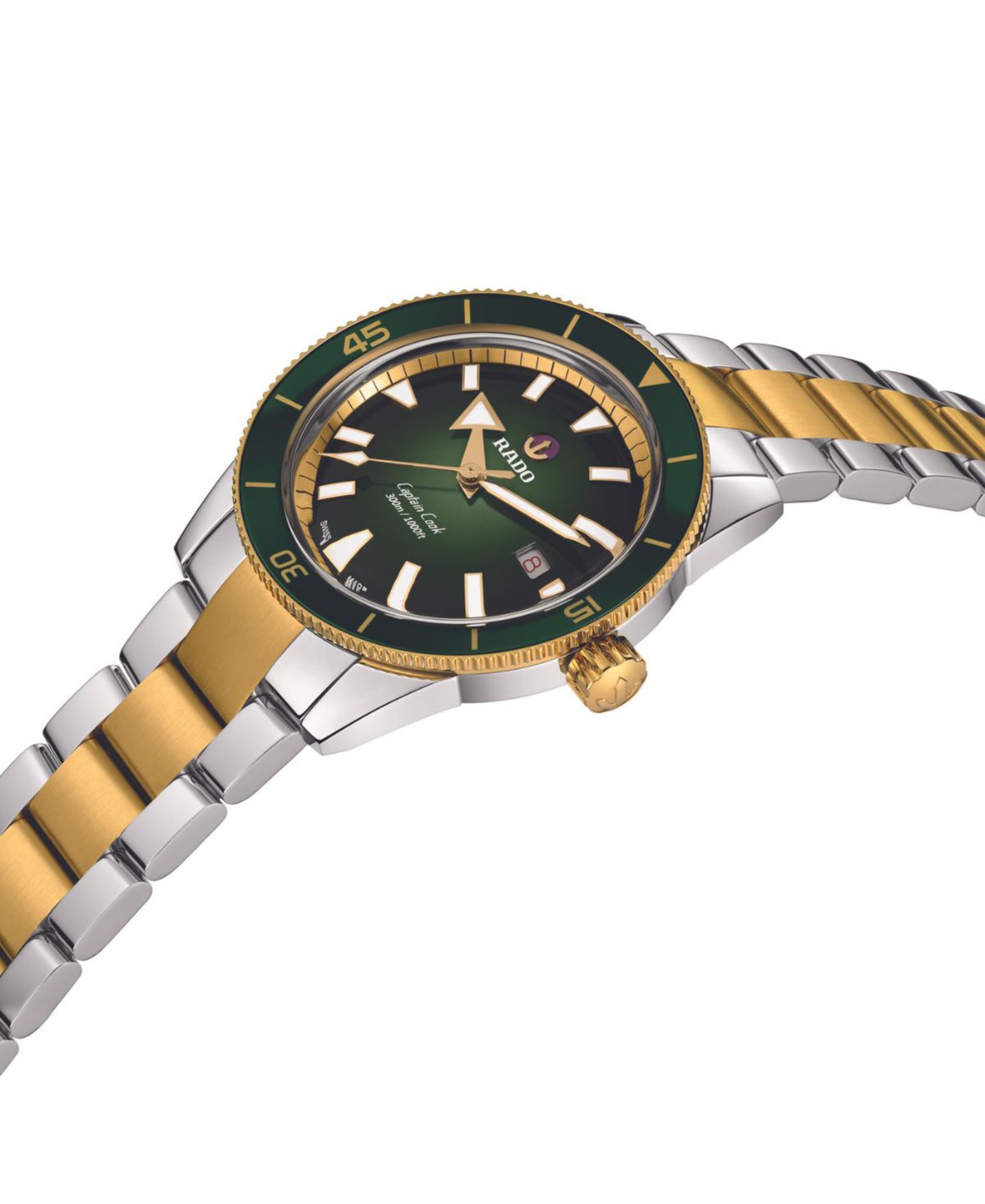 Мужские часы Rado Swiss Automatic Captain Cook Two-Tone Stainless Steel Bracelet Watch 42mm — фото 3