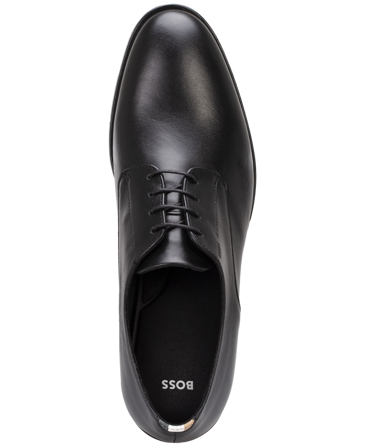 Мужские туфли Hugo Boss Colby Lace-Up Derby Dress Shoes, цвет: Чёрный — фото 5