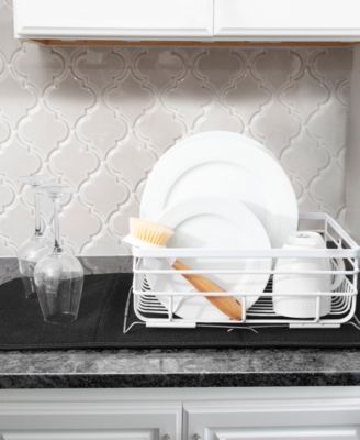 Microfiber Dish Drying Mat Reverses to Mesh, Set of 2