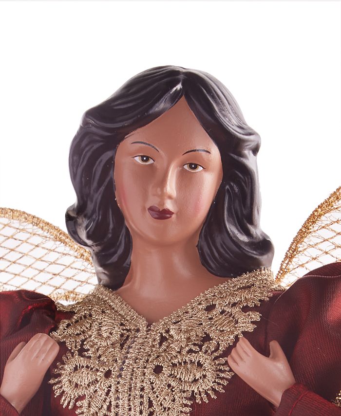 Holiday Lane Gold and Red Angel Tree Topper, Created for Macy's Macy's