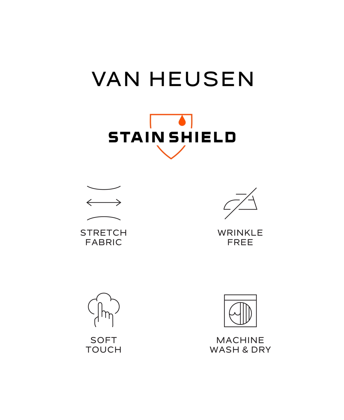 Shop Van Heusen Men's Stain Shield Regular Fit Dress Shirt In Navy
