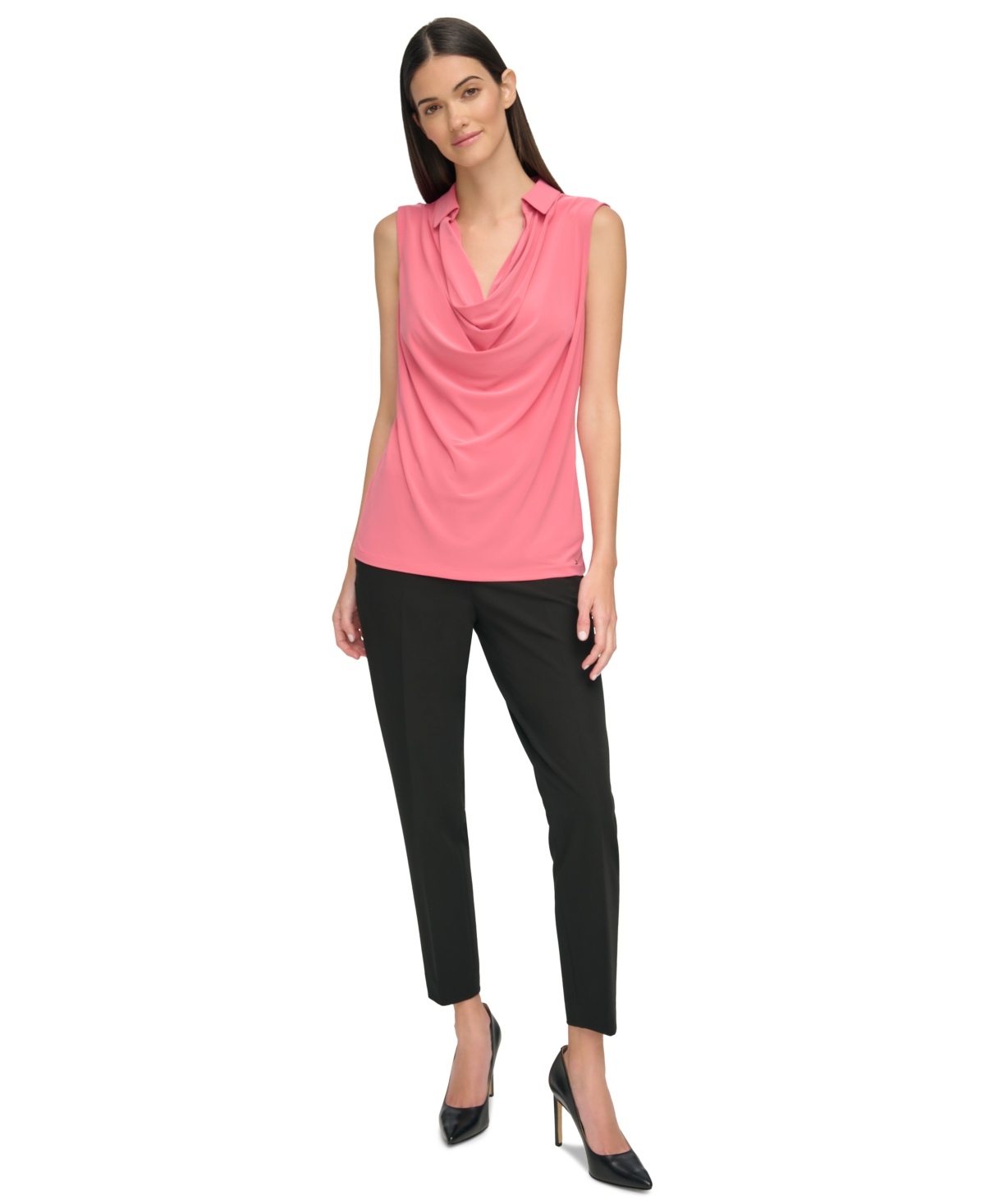 Tommy Hilfiger Women's Cowlneck Sleeveless Top