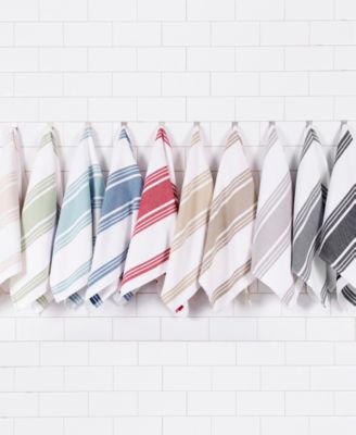 Stripe Dual Sided Woven Kitchen Towel, Set of 3