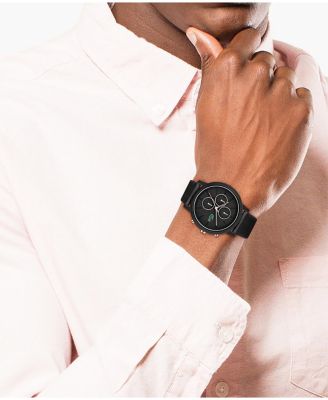 Men's L 12.12. Chrono Black Silicone Strap Watch 43mm