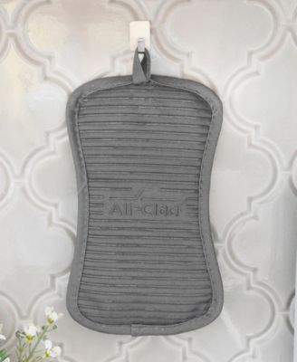 Ribbed Silicone Cotton Twill Pot Holder, Set of 2