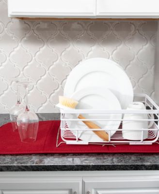 Microfiber Dish Drying Mat Reverses to Mesh, Set of 2