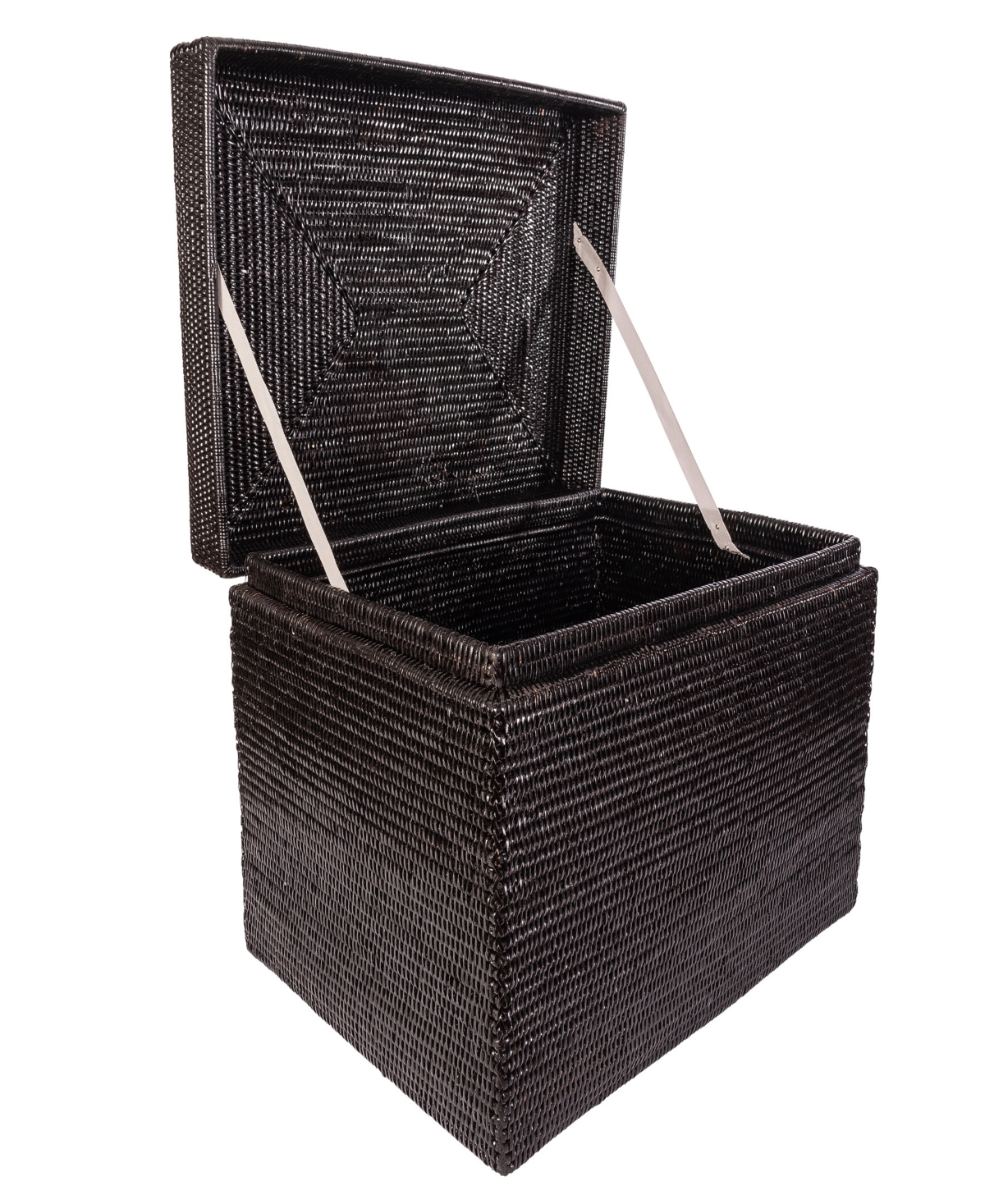 Shop Artifacts Trading Company Artifacts Rattan Rectangular Hinged Chest/trunk In Tudor Black