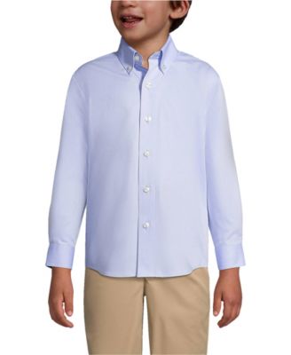 Big Boys Long Sleeve No Iron Pinpoint Dress Shirt
