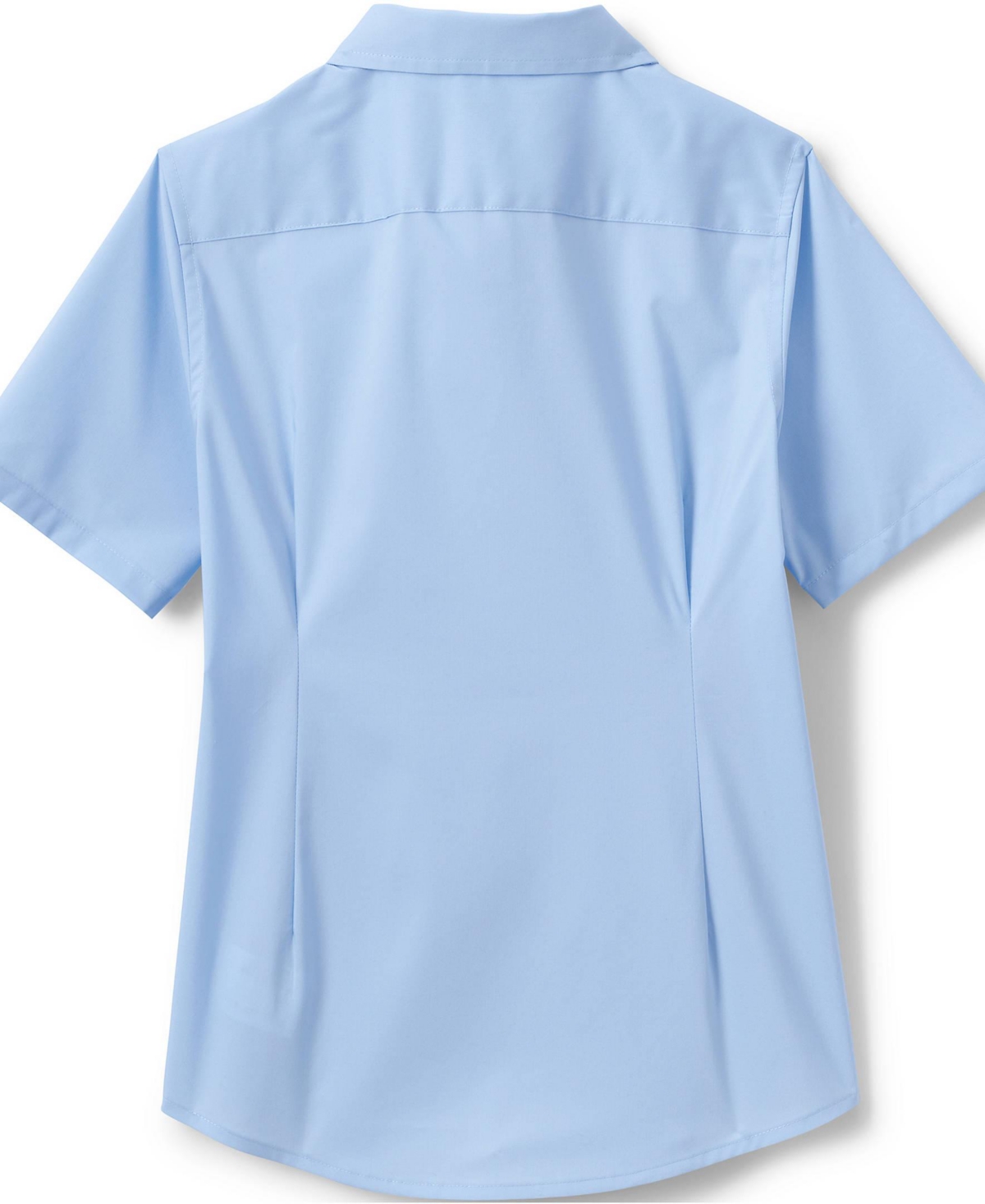 Lands' End Big Girls No Gape Short Sleeve Stretch Shirt
