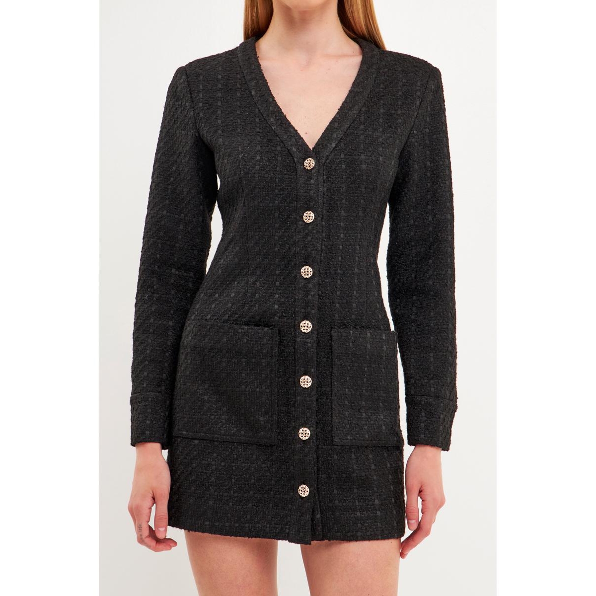 ENDLESS ROSE WOMEN'S TEXTURED BUTTON DOWN DRESS