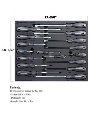 17 Piece Pro Tech Double Injection Screwdriver Set