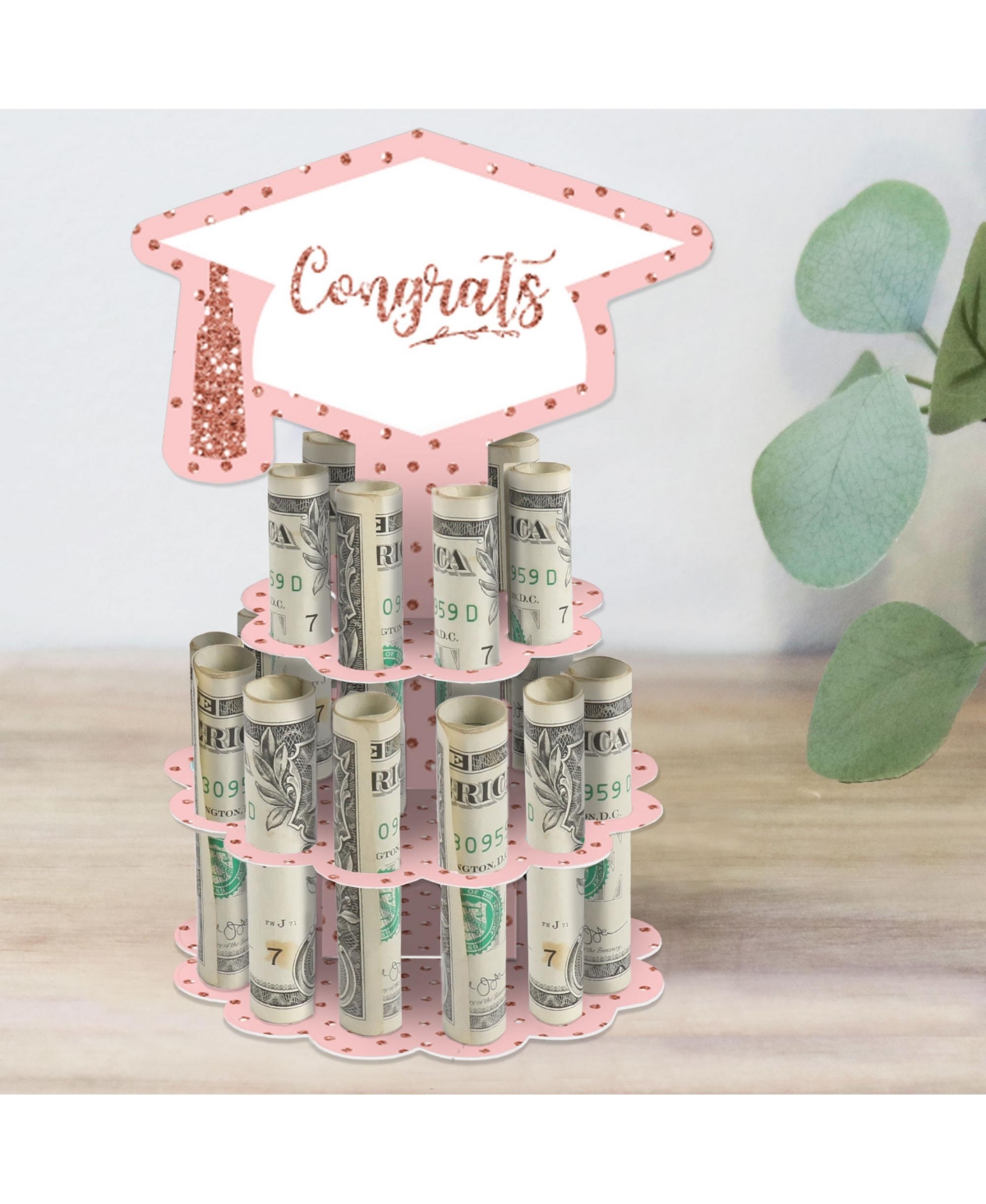 Rose Gold Grad Diy Graduation Party Money Holder Gift Cash Cake - Assorted Pre-pack