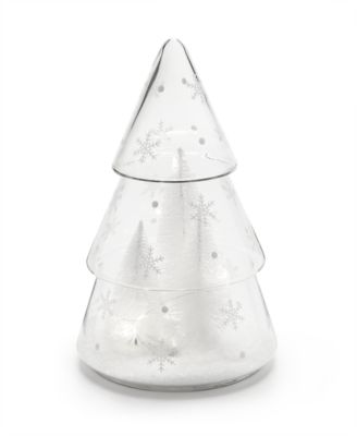 Holiday Lane - Northern Lights Glass Cloche Tree LED Decor