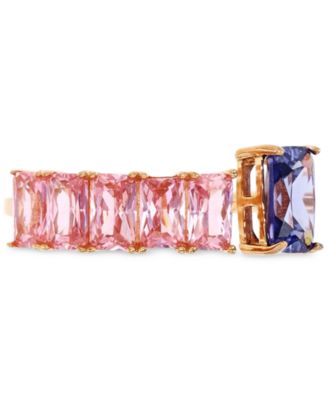 Macy's - Pink & Purple Cubic Zirconia Ring in 14k Rose Gold-Plated Sterling Silver