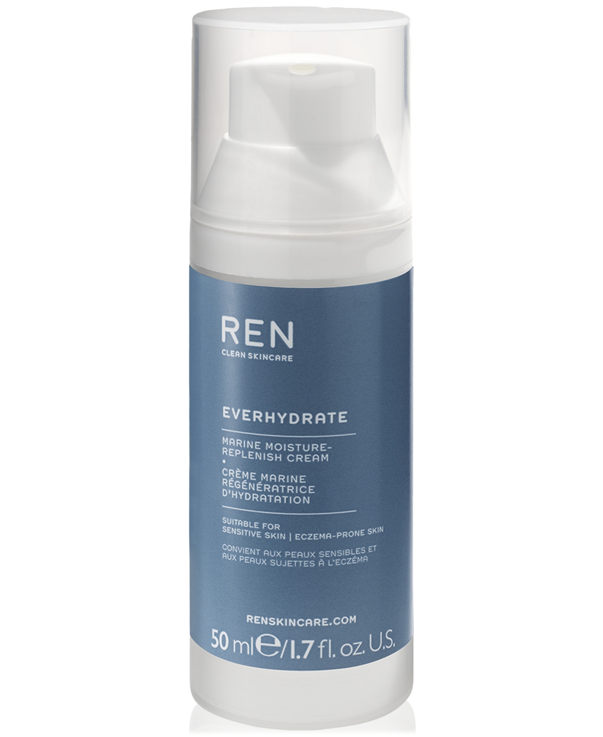 Ren Clean Skincare Everhydrate Marine Moisture-replenish Cream, 1.7 Oz.