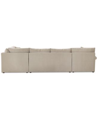 CLOSEOUT! Wrenley 138" 3-Pc. Fabric Sectional Chaise Sofa