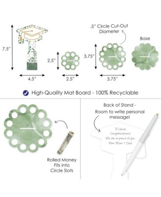 Boho Botanical Graduate Greenery Graduation Party Money Holder Gift Cash Cake