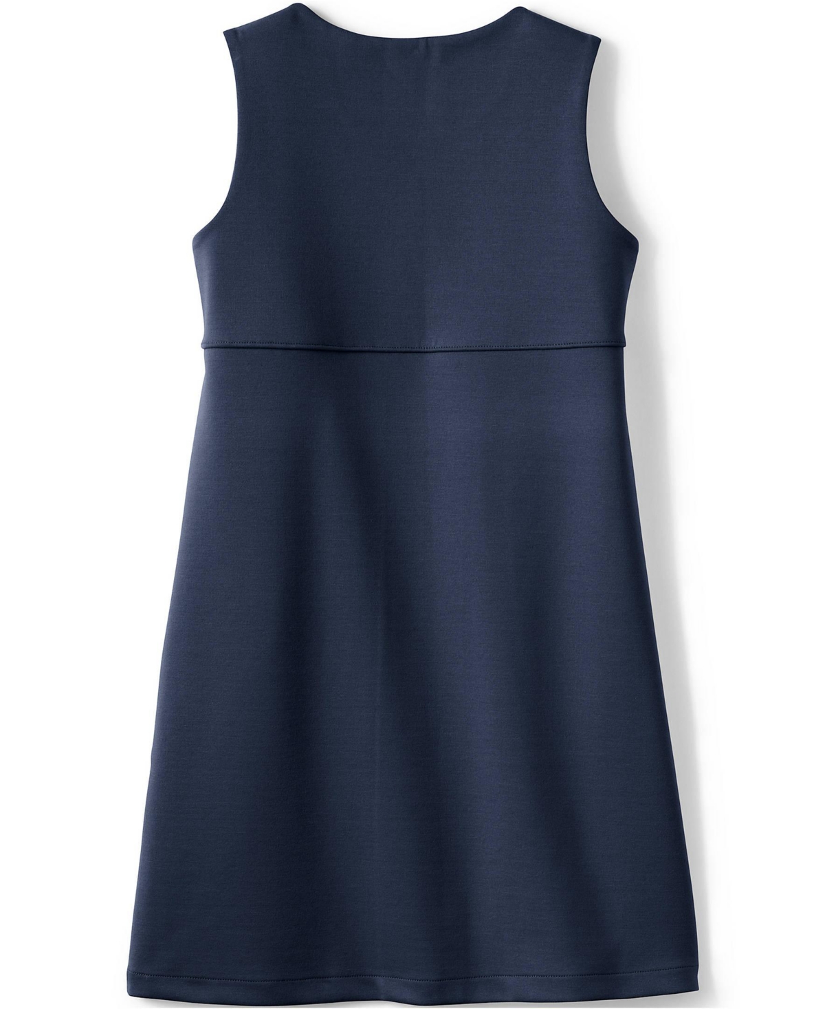 Lands' End Big Girls School Uniform Ponte Pleat Jumper Top of Knee