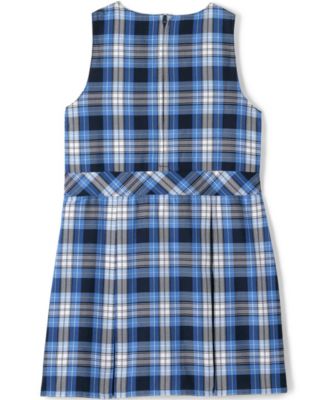 School Uniform Girls Plaid Jumper Top of Knee