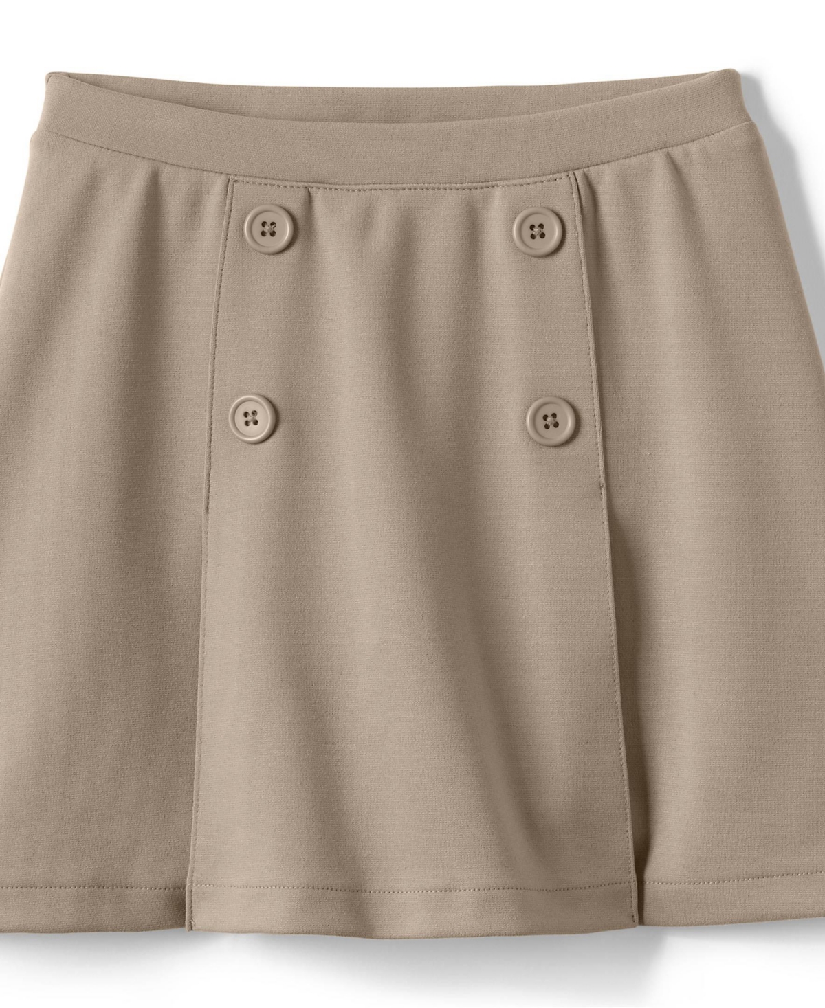 Lands' End Little Girls School Uniform Ponte Button Front Skort Above the Knee