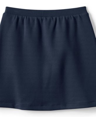 Little Girls School Uniform Ponte Button Front Skort Above the Knee