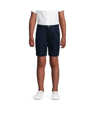 Big Girls School Uniform Slim Plain Front Blend Chino Shorts