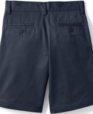 Men's School Uniform Boys Plain Front Blend Chino Shorts