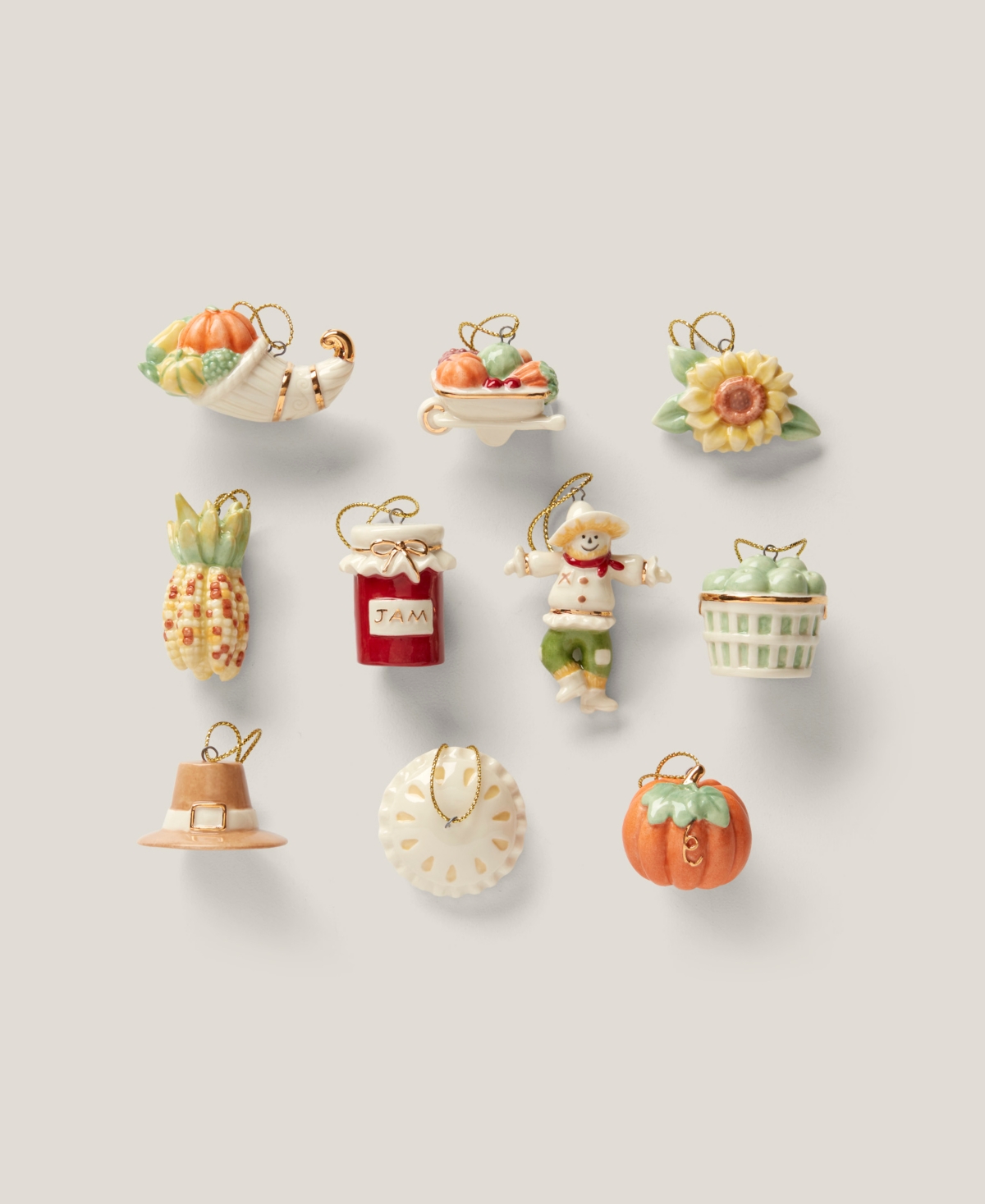 Lenox Autumn Favorites 10 Piece Ornament Set - Multi and No Color