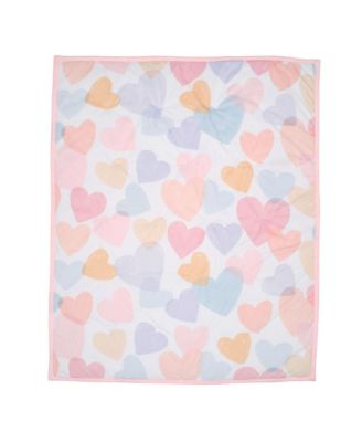 Rainbow Hearts Pink/Purple 3-Piece Baby Crib Bedding Set
