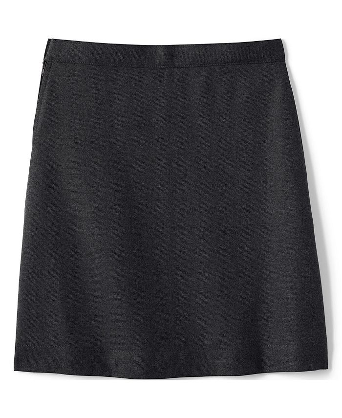Lands' End Big Girls School Uniform Solid A-line Skirt Below the Knee ...