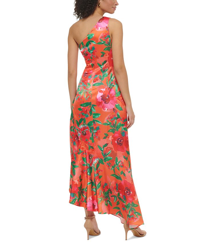 Eliza J Women's Floral-Print One-Shoulder Maxi Dress - Macy's