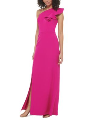 Pink Eliza J One Shoulder Eliza J Women's Ruffled One-Shoulder