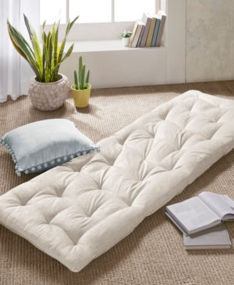 Edelia Poly Chenille Lounge Floor Pillow, 27 "x 74"