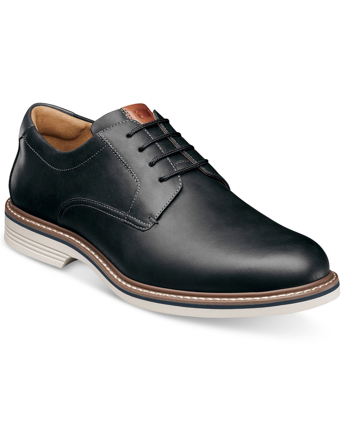 Men's Norfolk Leather Plain Toe Oxford - Black Ch