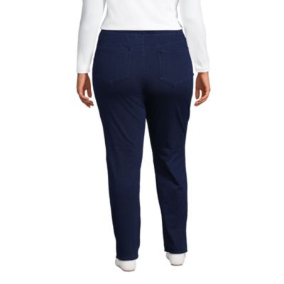 Women's Plus Size Starfish Mid Rise Knit Denim Straight Jeans