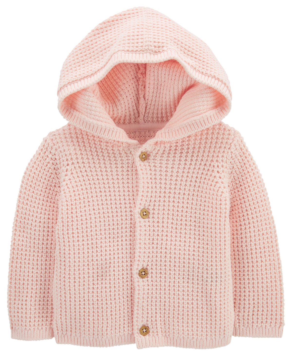 Carter's Baby Girls Hooded Cardigan In Pink
