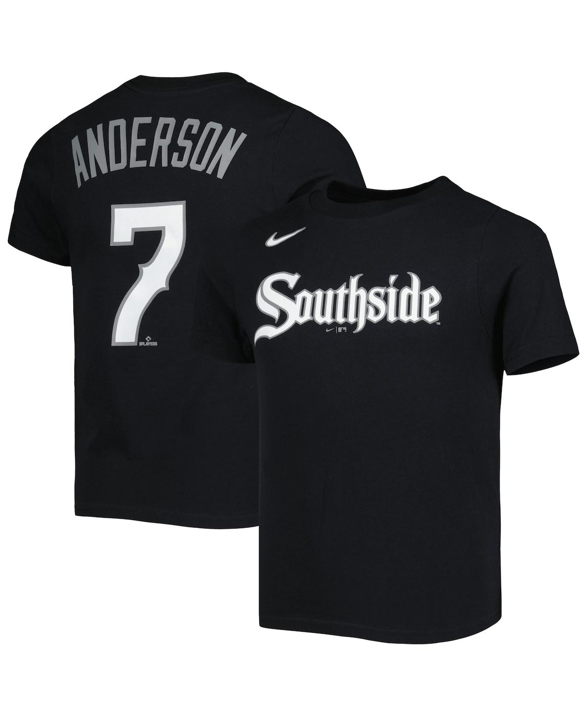 Shop Nike Preschool Boys And Girls  Tim Anderson Black Chicago White Sox City Connect Name And Number T-sh