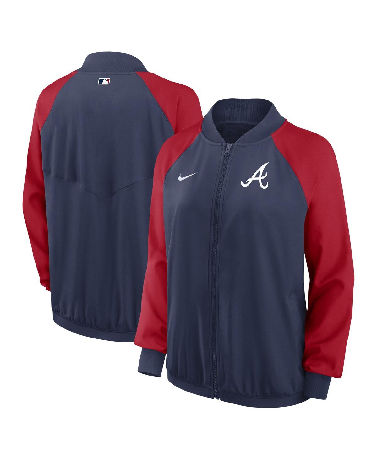 Nike Women's  Navy Boston Red Sox Authentic Collection Team Raglan Performance Full-zip Jacket In Navy